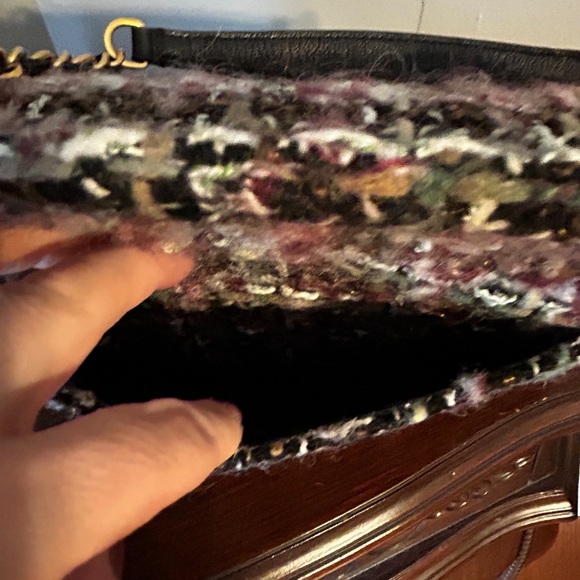 EUC Tory Burch Tweed Converible Shoulder Bag - Picture 4 of 16